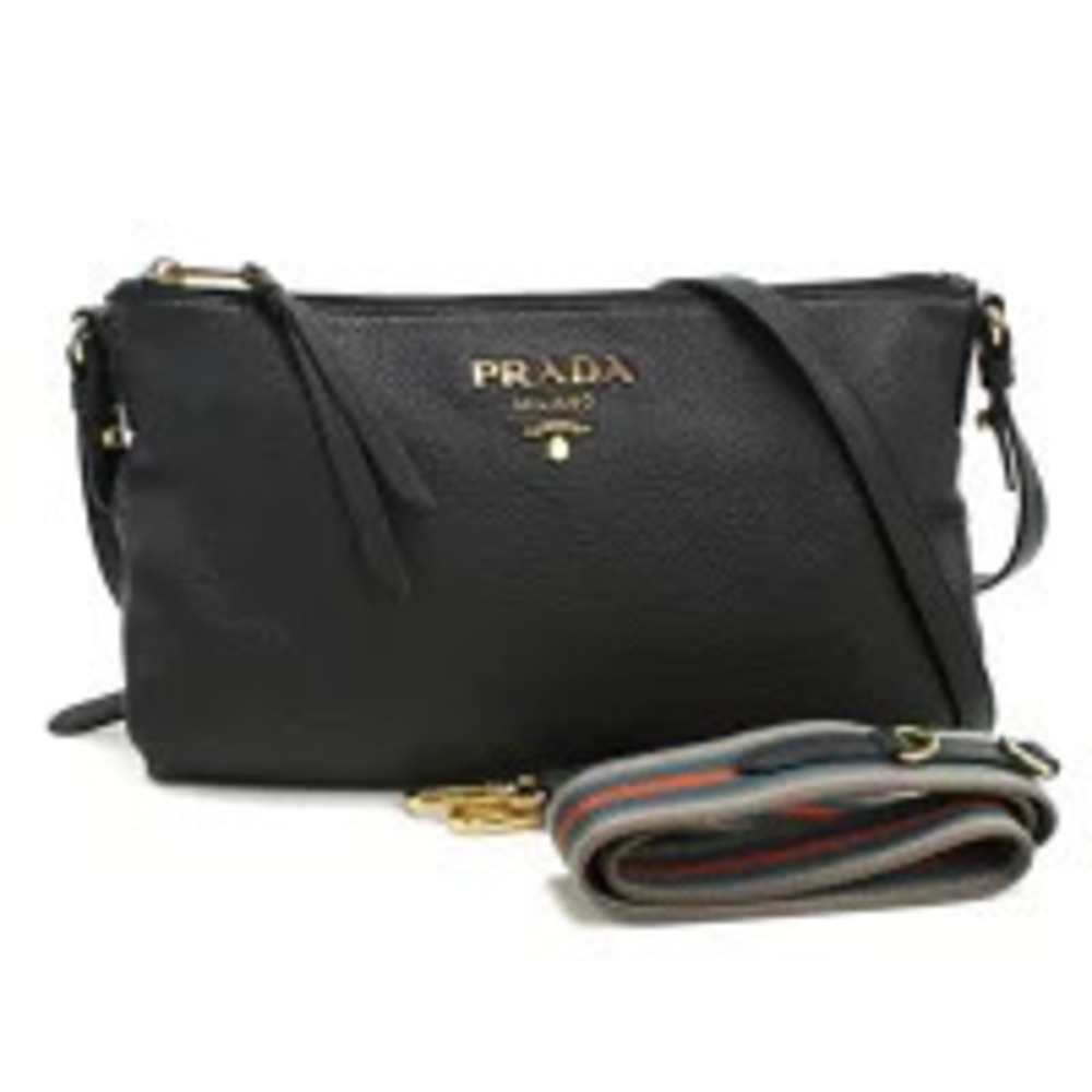 Prada Tessuto Crossbody Bag Leather Black